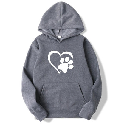 Heart & Dog Paw Hoodie