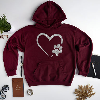 Glitter Dog Paw Hoodie