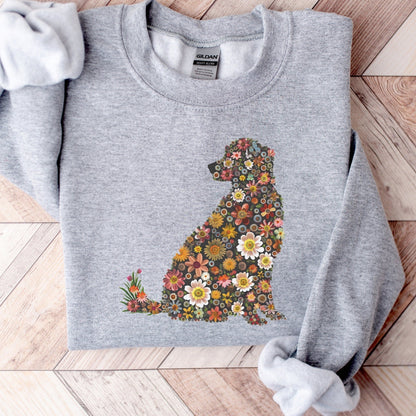 Floral Golden Retriever Sweatshirt