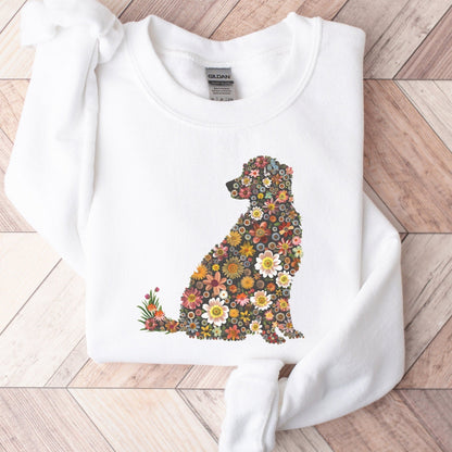 Floral Golden Retriever Sweatshirt