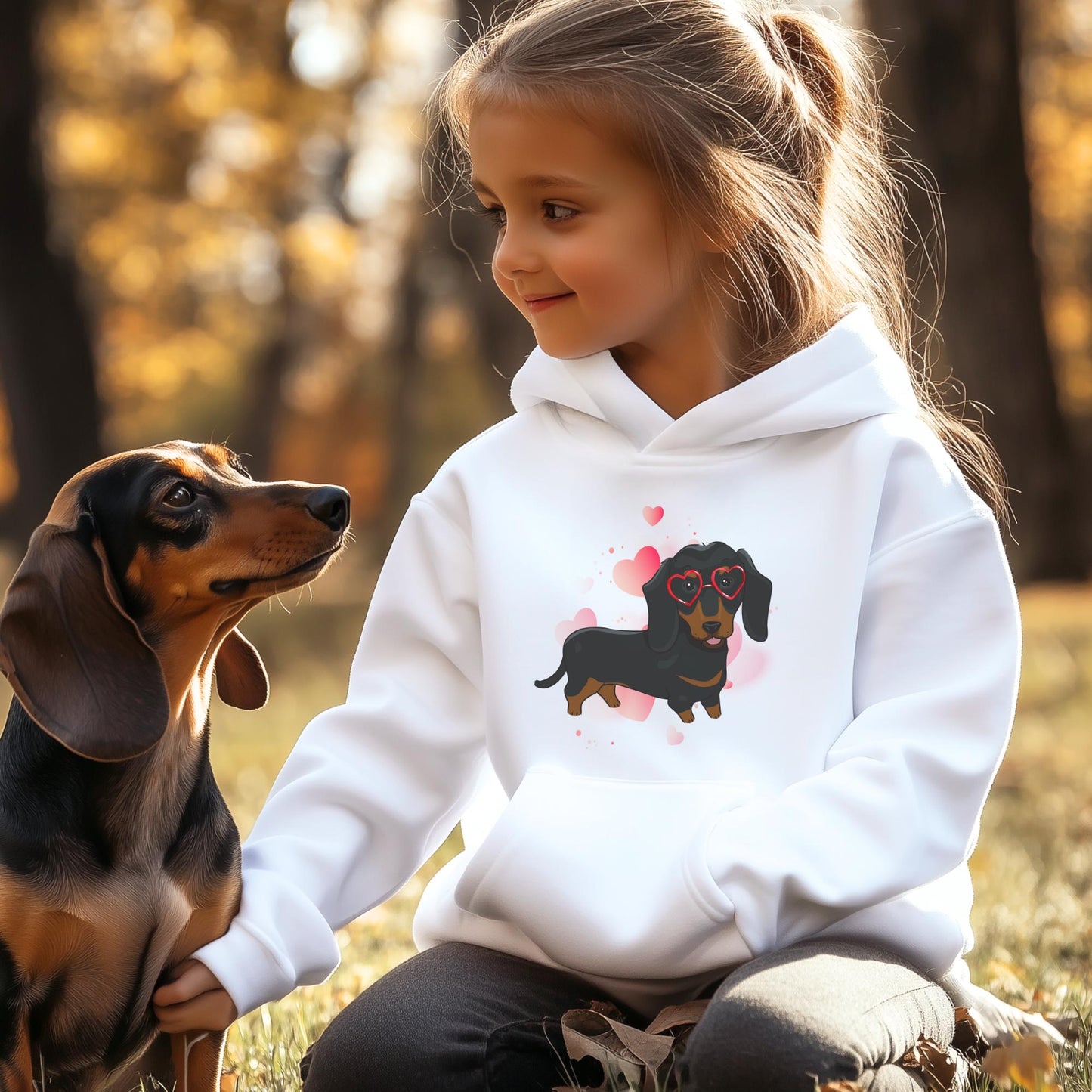 Kids Dachshund Hoodie V2