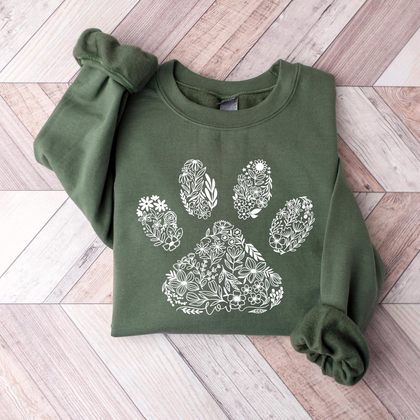 Floral Paw Sweater