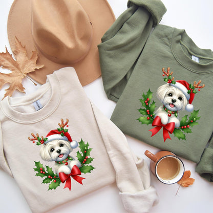 Christmas Maltese Dog Sweater