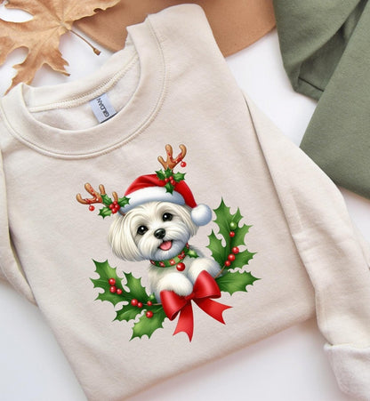 Christmas Maltese Dog Sweater