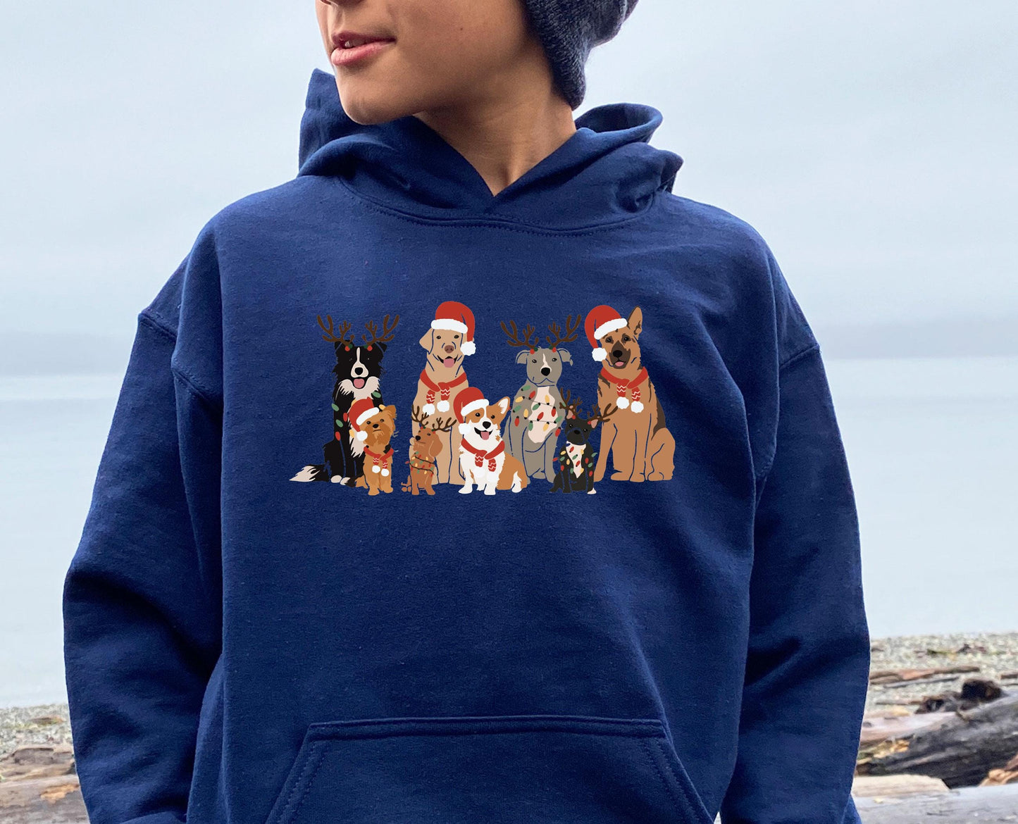 Kids Christmas Dog Hoodie