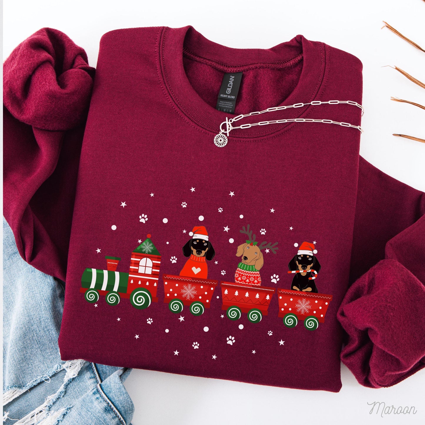 Dachshund Christmas Sweater V2