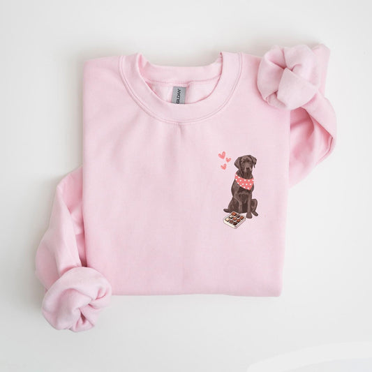 Chocolate Lab Valentines Sweater