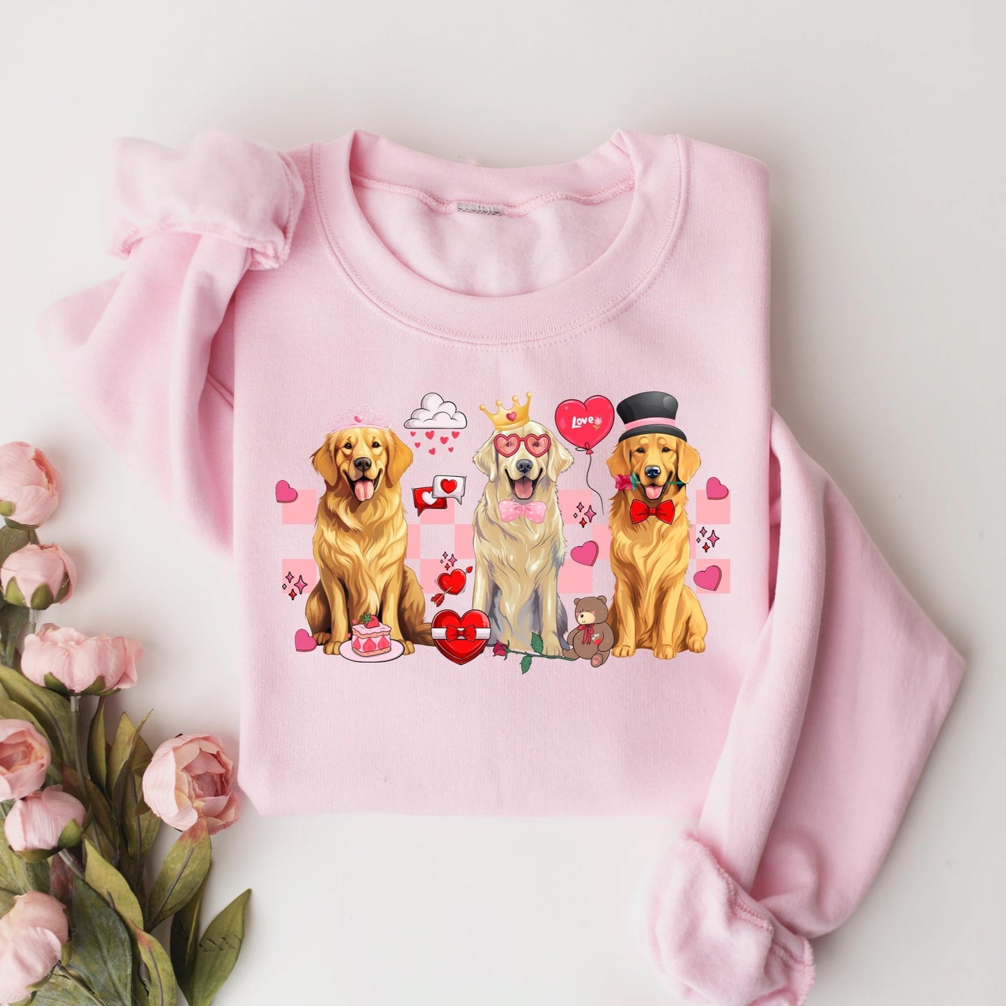 Golden Retriever Valentine Sweater