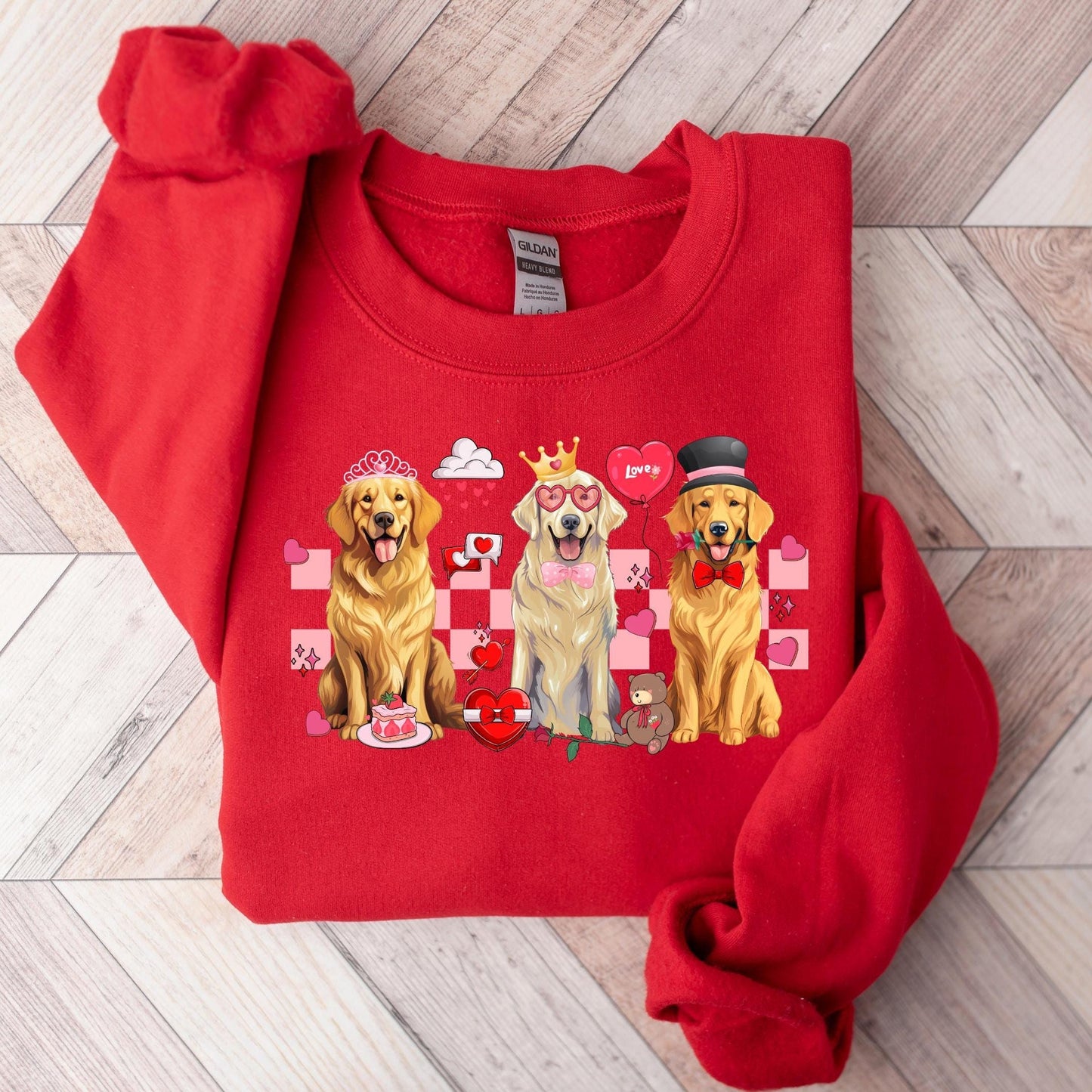 Golden Retriever Valentine Sweater